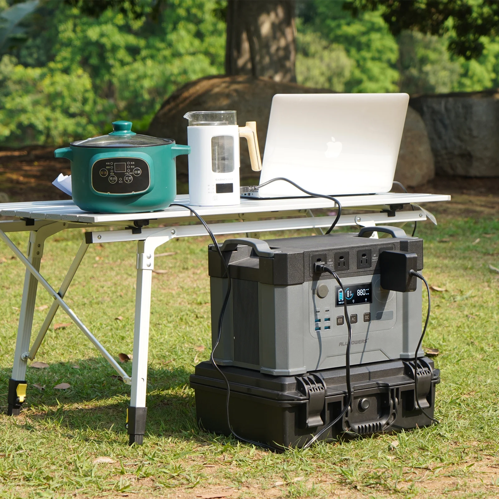 ALLPOWERS S2000 Portable Solar Generator Kit, 140W Foldable Solar Panel with 2000 Watt 1500Wh Portable Power Station, Portable Solar Charger for Camping, Home Backup, RV, [Shipping Separately]