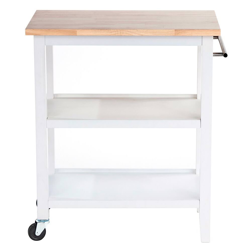 Trinity Wood Kitchen Cart - White