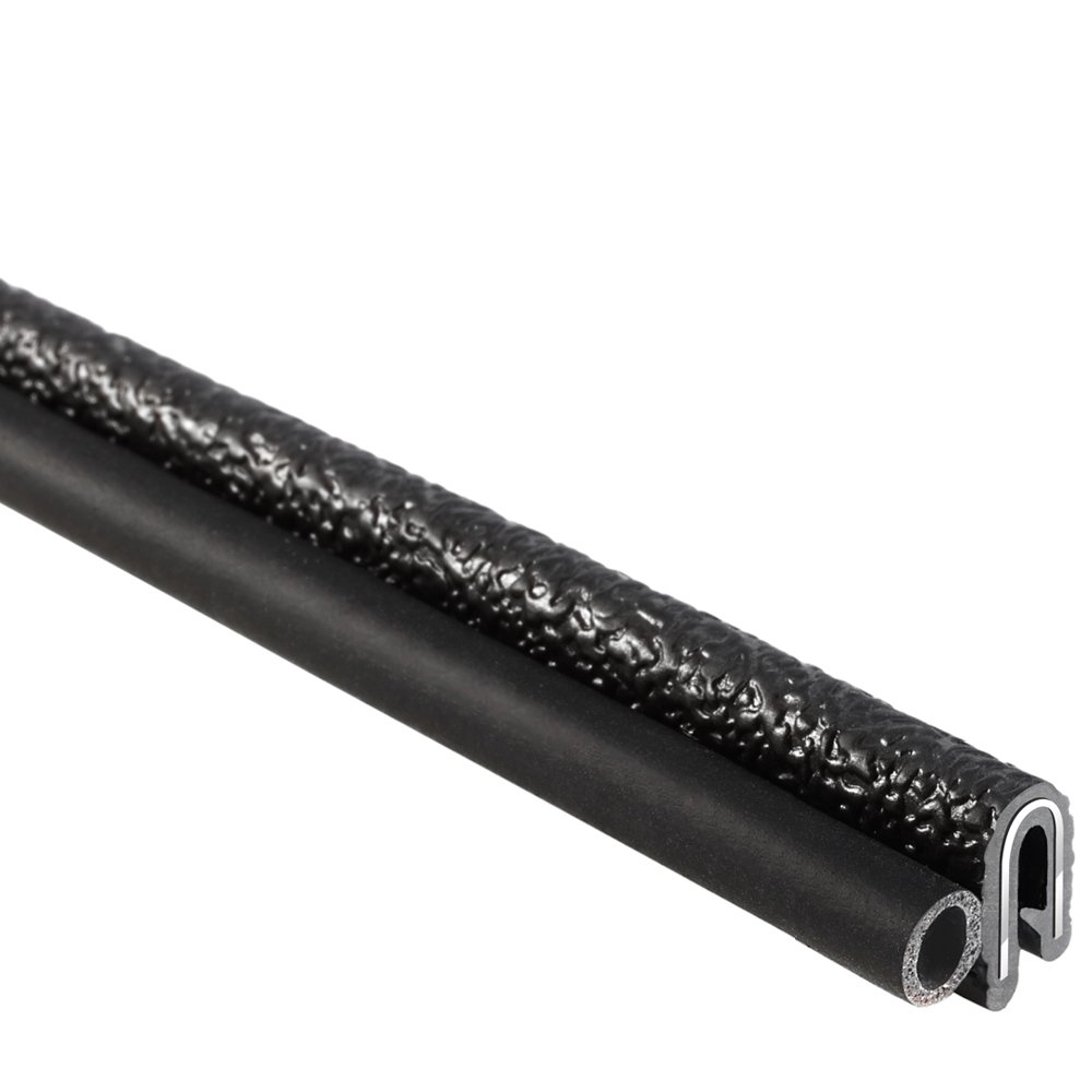 Trim-Lok Trim Seal with Side Bulb – Fits 1/16” Edge, 3/4” Bulb Seal Diameter, 25’ Length – PVC Plastic Trim with EPDM Rubber Seal, Easy to Install for Cars, Boats, RVs, Trucks, and Home Applications Pack of 2
