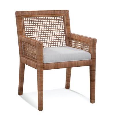 Pine Isle Dining Chair Braxton Culler Bisque/Woven Beige Stripe