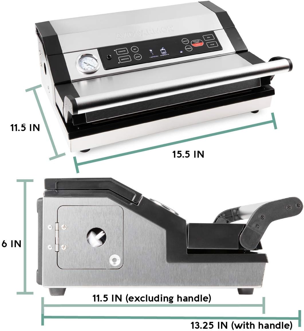 Avid Armor - Vacuum Sealer Machine A420, Vacuum Food Sealer for Foods, Meat Sealers Vacuum Packing Machine, Compact Vacuum Sealers with 12-Inch Vaccum Sealer Bar