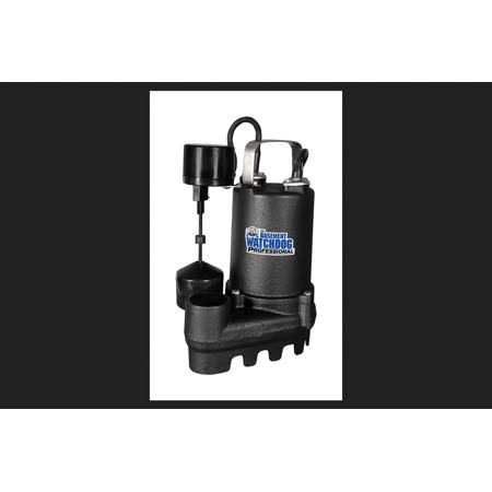 The Basement Watchdog Professional 1/2 HP 4,300 GPH Cast Iron Vertical Float Switch AC Sump Pump - Shop Hardware Tools Online Store