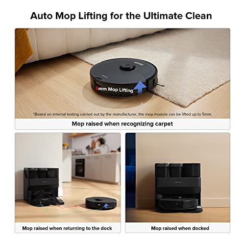 roborock S7 MaxV Robot Vacuum Series, Sonic Mop, 5100Pa Suction, 3D Structured Light Obstacle Avoidance, Auto Lifting Mop, Ultrasonic Carpet Detection, Compatible with Alexa (Renewed)