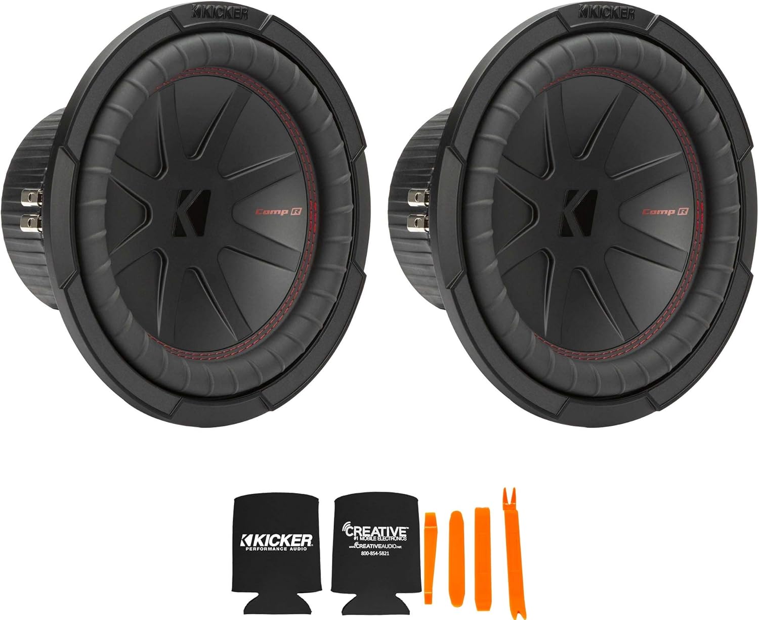 Kicker 10 Inch Comp R Woofer Includes Two 48CWR102 Virtual 2 ohm Package