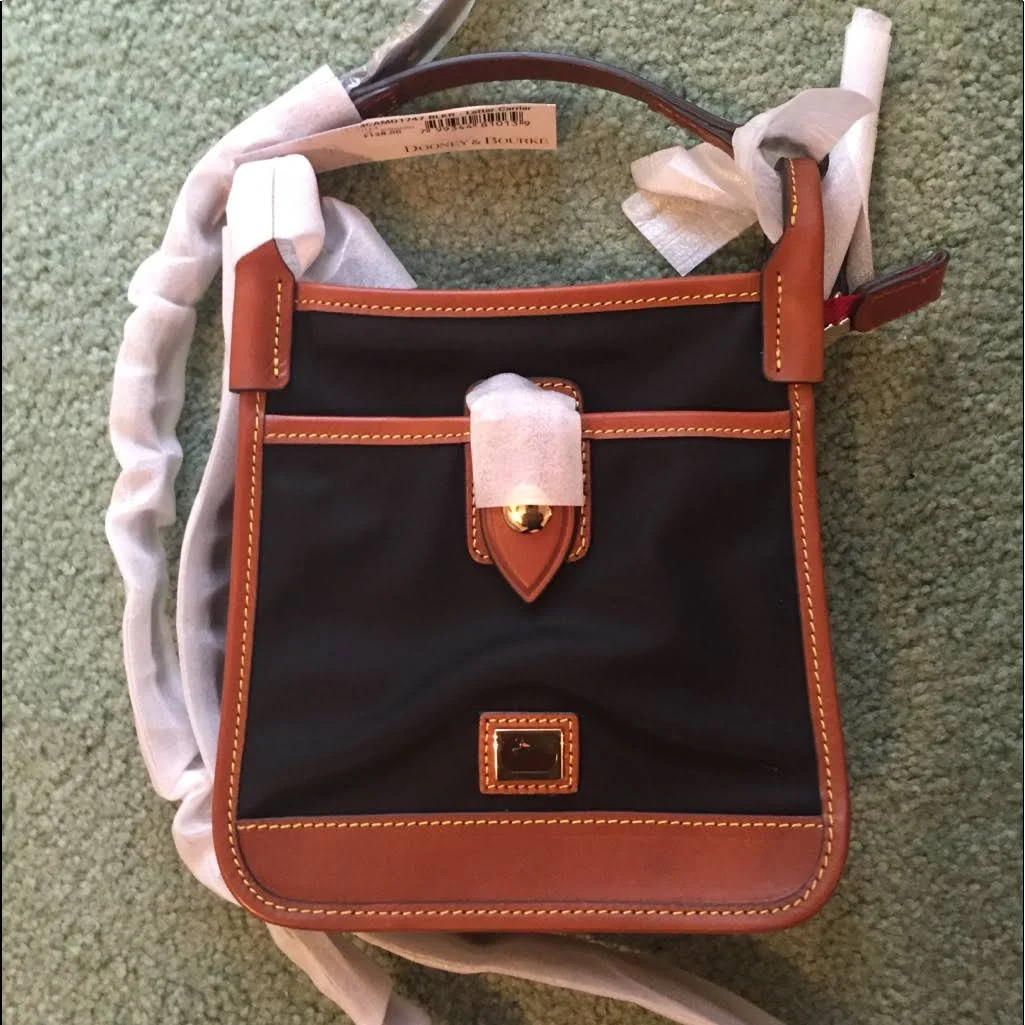 Dooney u0026 Bourke Wayfarer Nylon Letter Carrier Crossbody Black