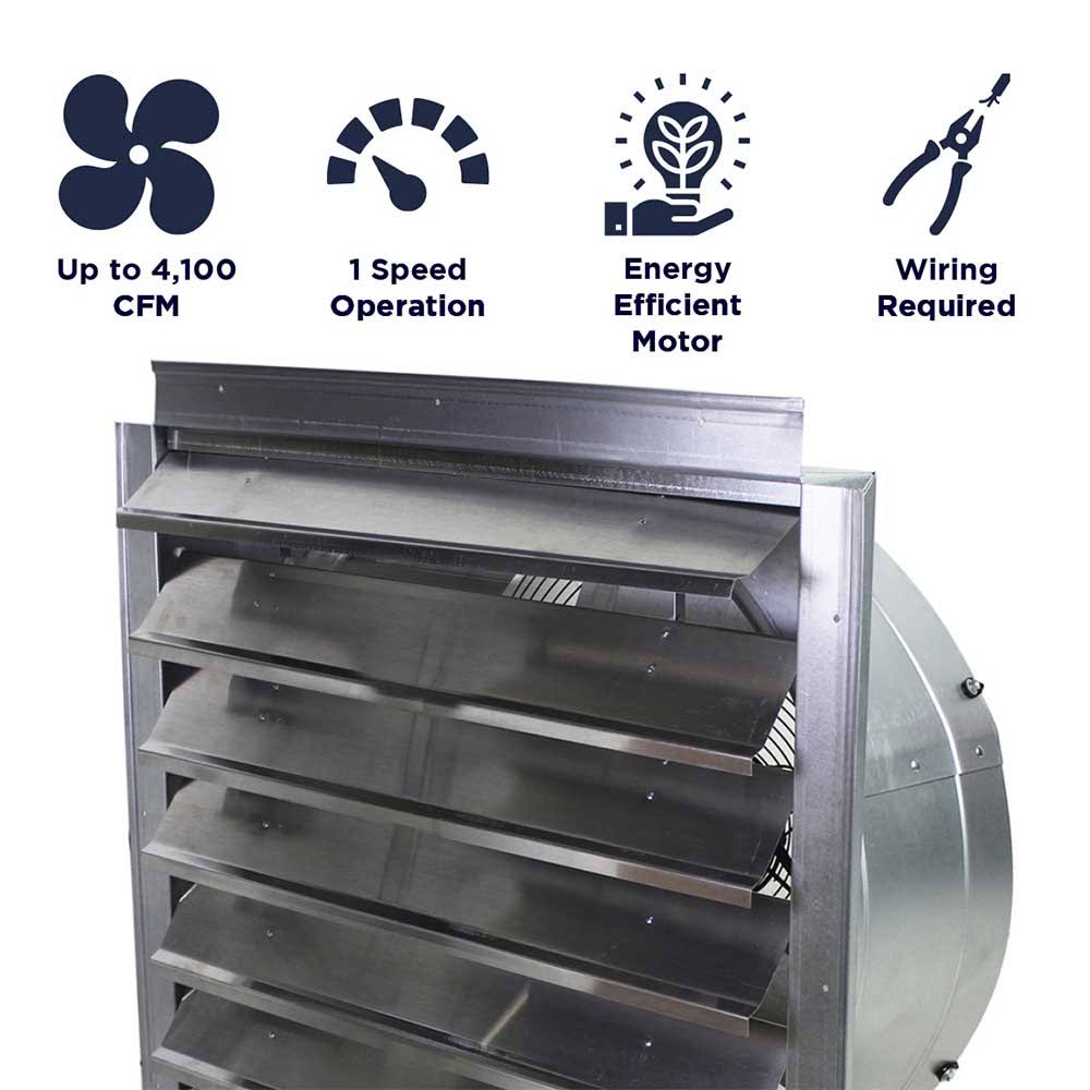 Maxxair IF24UPS 24-in Heavy Duty Exhaust Fan