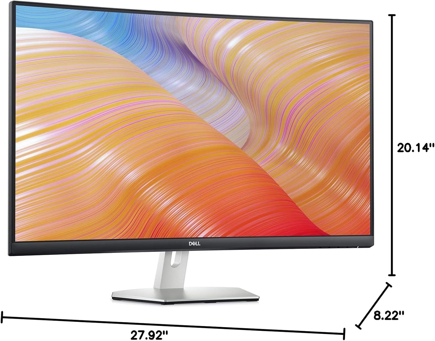 Dell S3222HN 32-inch FHD 1920 x 1080 at 75Hz Curved Monitor, 1800R Curvature, 8ms Grey-to-Grey Response Time (Normal Mode), 16.7 Million Colors, Black (Latest Model) (Renewed)