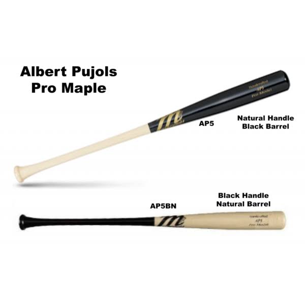 Marucci Albert Pujols Pro Model Maple Baseball Bat, AP5, Black