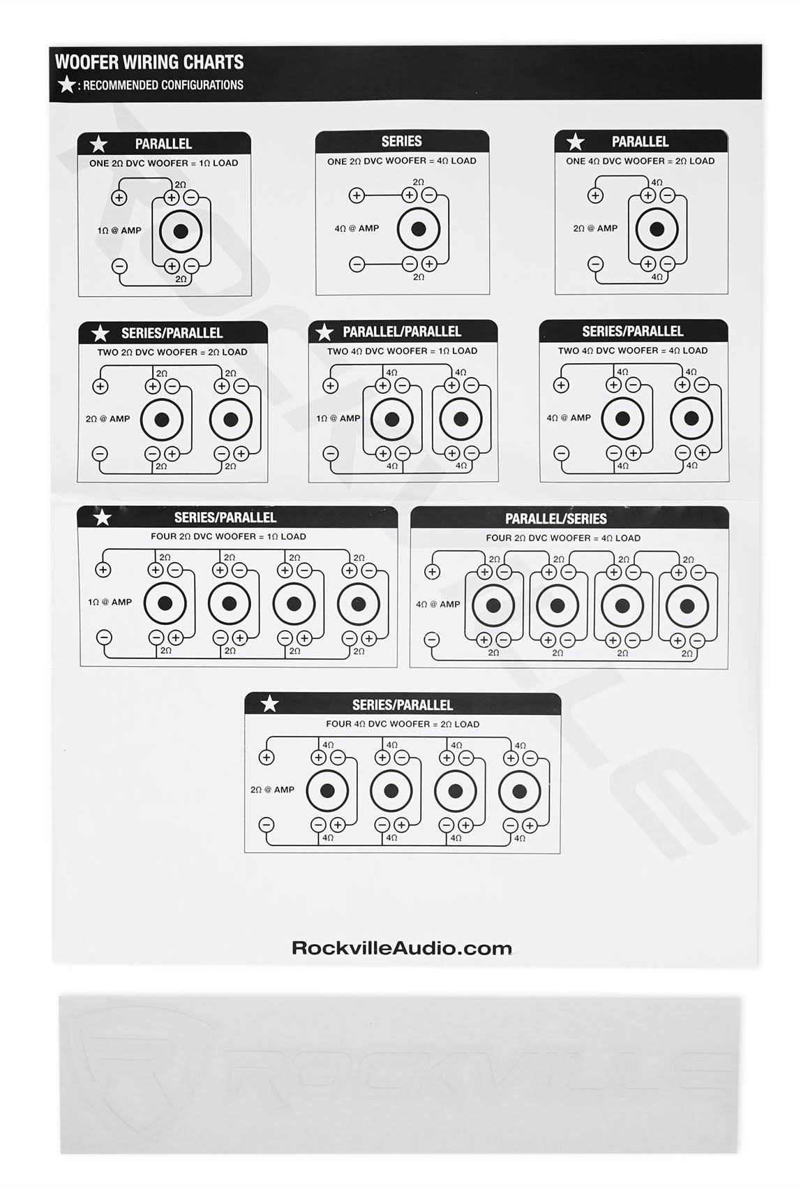 Rockville W65k9d4 6.5x22 1000W Car Audio Subwoofer Dual 4-Ohm SUB CEA Compliant