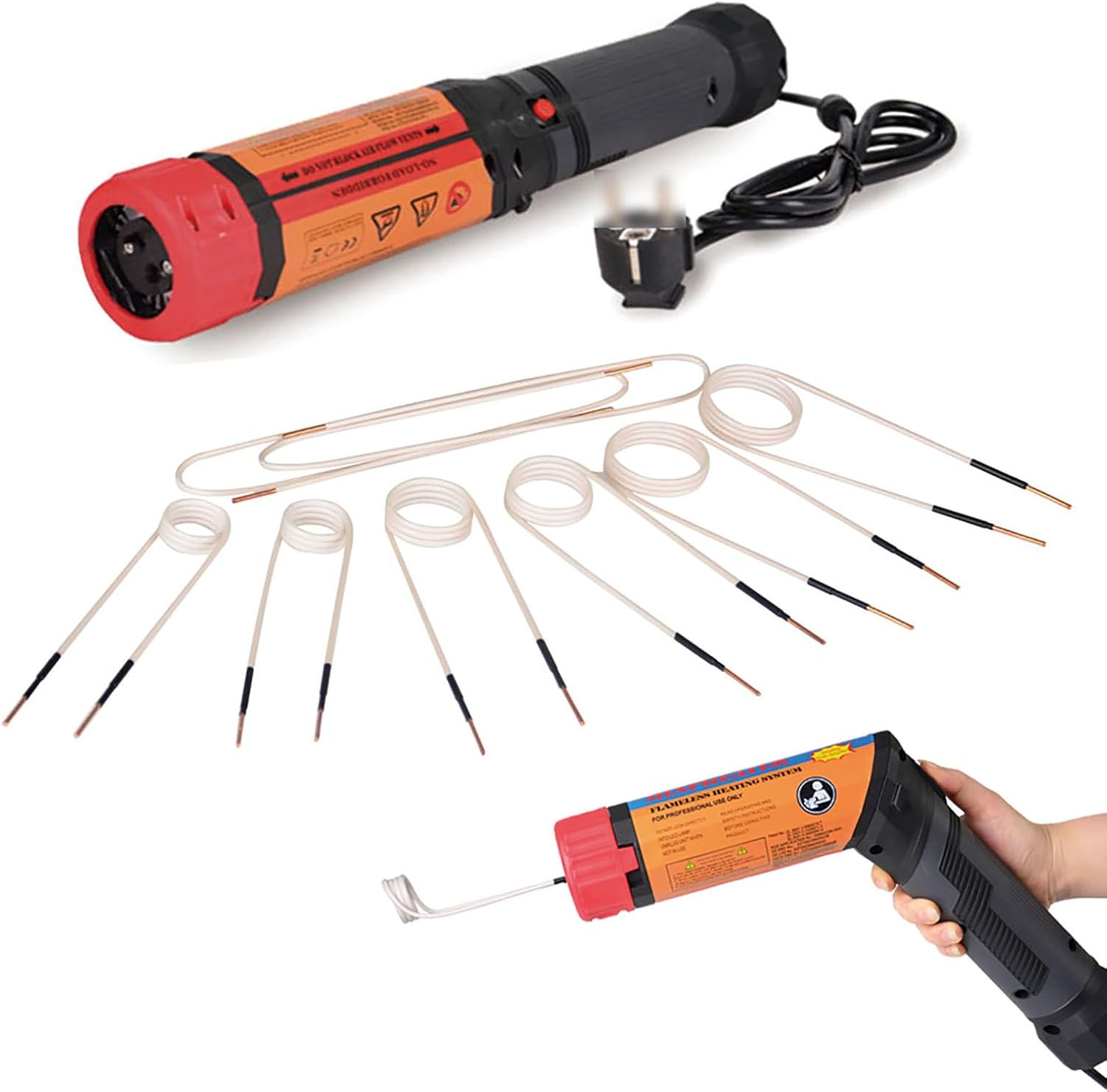 Rotating Magnetic Induction Heater Kit,1100W Hand Held Magnetic Heater Bolt Remover Tool,Induction Heating Bolt Remover Tool Flameless Heat Tool for Car Truck