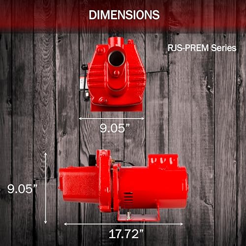 Red Lion RJS-50-PREM Premium Cast Iron Shallow Well Jet Pump
