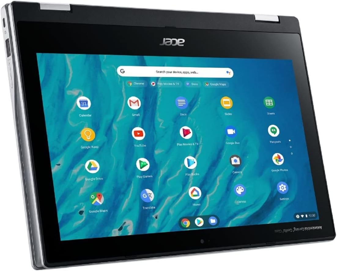 Acer Spin 2023 Flagship X360 2-in-1 Convertible Chromebook Laptop Business,11.6‘ HD Touchscreen IPS,8-Core MediaTek MT8183C Processor,4GB RAM,64GB eMMC,Wi-Fi 5,Chrome OS+HubxcelAccessory,Pure Silver