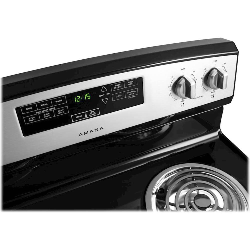 Amana 30-Inch Electric Range with Bake Assist Temps - Stainless Steel