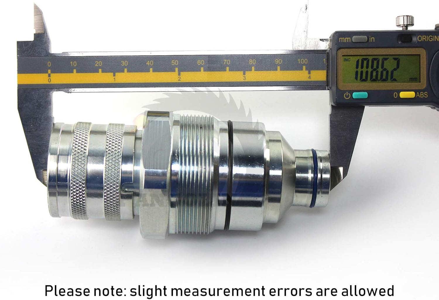 AT406475 7246802 Hydraulic Female Flat Face Quick Connect Coupler 48mm Thread Diameter Hydraulic Coupler for Bobcat John Deere Skid Steer Loader 318E 319E 320E 323E 326E 328E 329E 332E Spare Parts Pack of 2