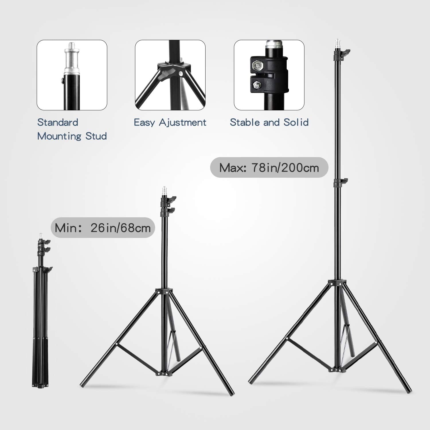 YICOE Softbox Lighting Kit Photography Photo Studio Equipment Continuous Lighting System with 5700K Energy Saving Light Bulb for Portraits Fashion Advertising Photo Shooting Video