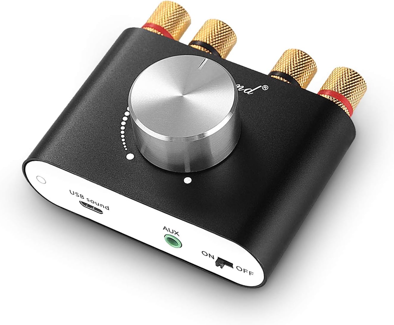 Nobsound Mini Bluetooth 5.0 Power Amplifier, Stereo Hi-Fi Digital Amp 2.0 Channel 50W&times;2 with AUX/USB/Bluetooth Input, Wireless Audio Receiver, PC Sound Card with Power Supply (Black)
