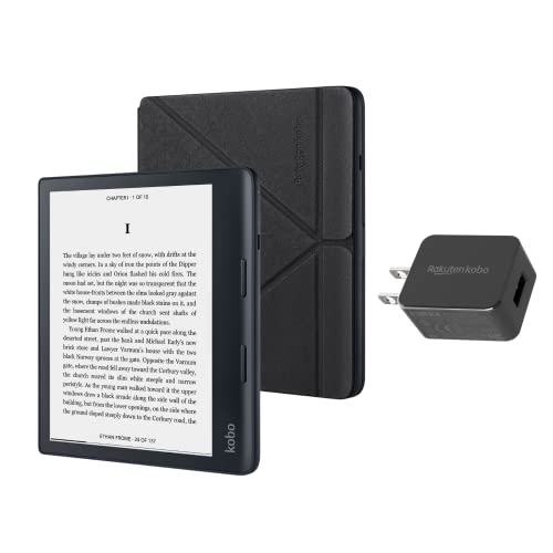 Kobo Sage | eReader | 8” HD Glare Free Touchscreen | Waterproof | Adjustable Brightness and Color Temperature | Blue Light Reduction | Bluetooth | WiFi | 32GB of Storage | Carta E Ink Technology
