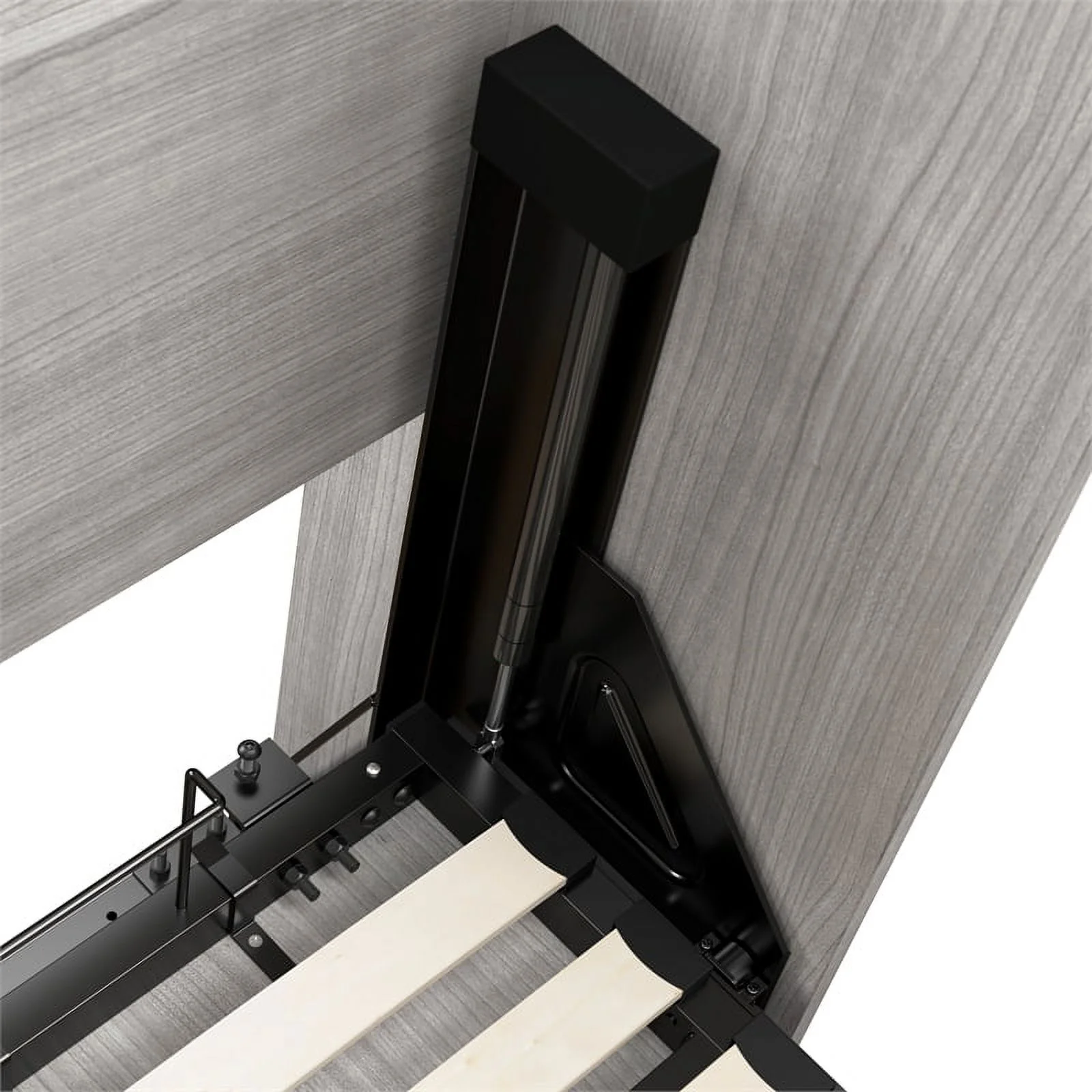 Bestar Versatile Engineered Wood Queen Murphy Bed and Organizer in Platinum Gray