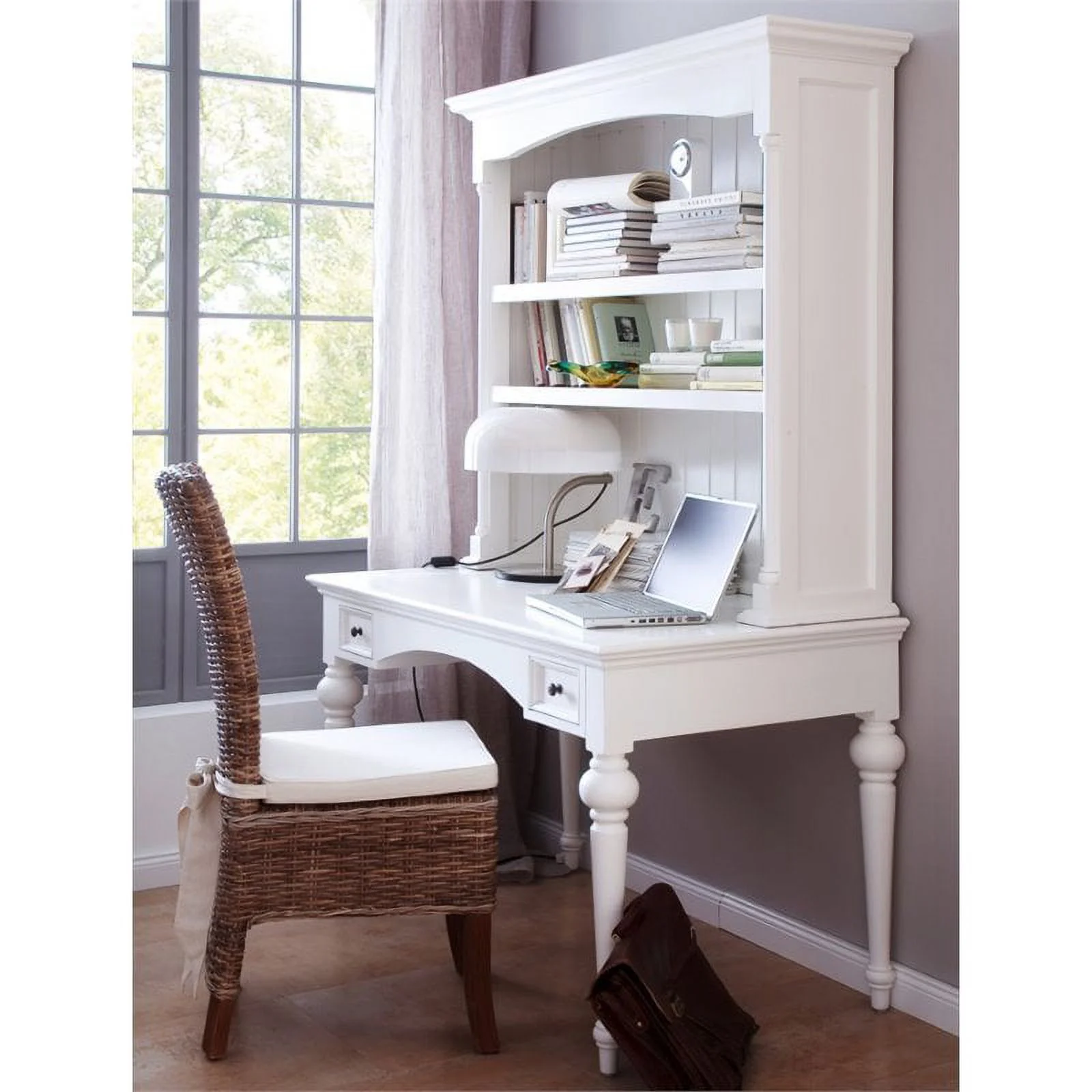 Beaumont Lane Secretary Desk in Pure White