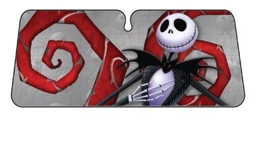 Yupbizauto New 15 Pieces Nightmare Before Christmas Jack Skellington Ghostly Car Truck SUV Seat Covers Floor Mat Bundle Set