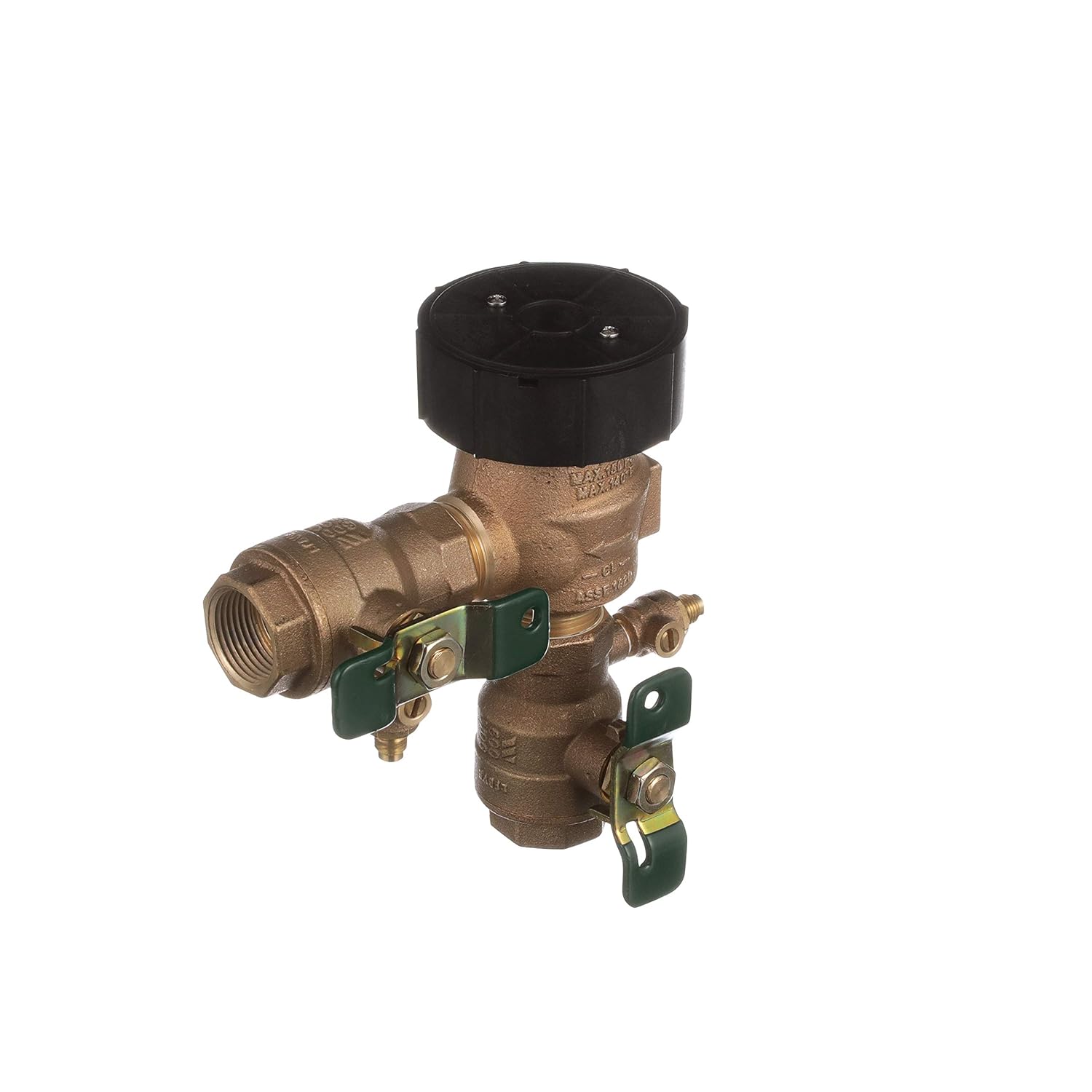 Watts 800M4-QT Anti-Siphon Pressure Vacuum Breaker Quarter Turn Shutoff, Tee Handles, 1 Inch, Bronze