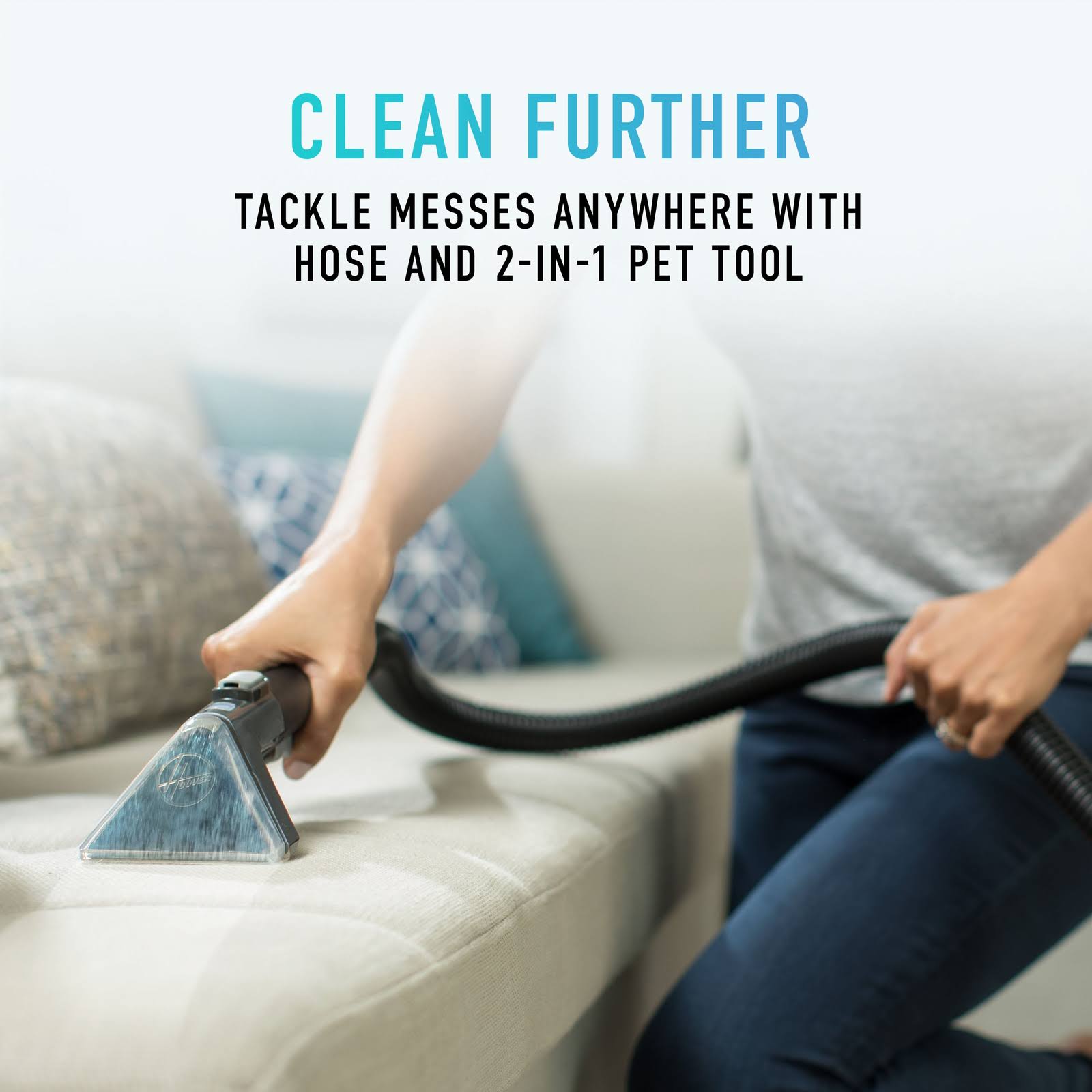 Hoover SmartWash Automatic Carpet Cleaner - Teal/Transparent