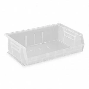 ULINE Clear Plastic Stackable Bins - Bins, Stack, Clear, 11x22X16.5x22X5x22 - S-13537C - 6 each / Carton