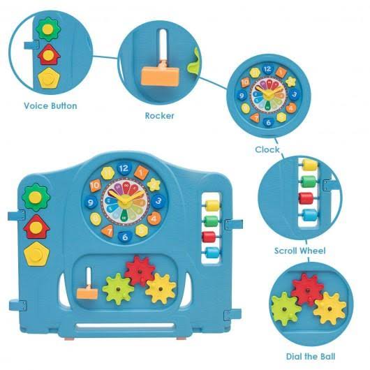 14 Panel Kids Activity Center Baby Playpen with Gate