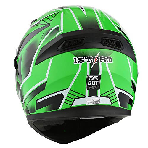 1Storm Motorcycle Full Face Dual Visor Helmet Bundle with Spoiler and Motorcycle Bluetooth Headset: HJK316 Matt Black