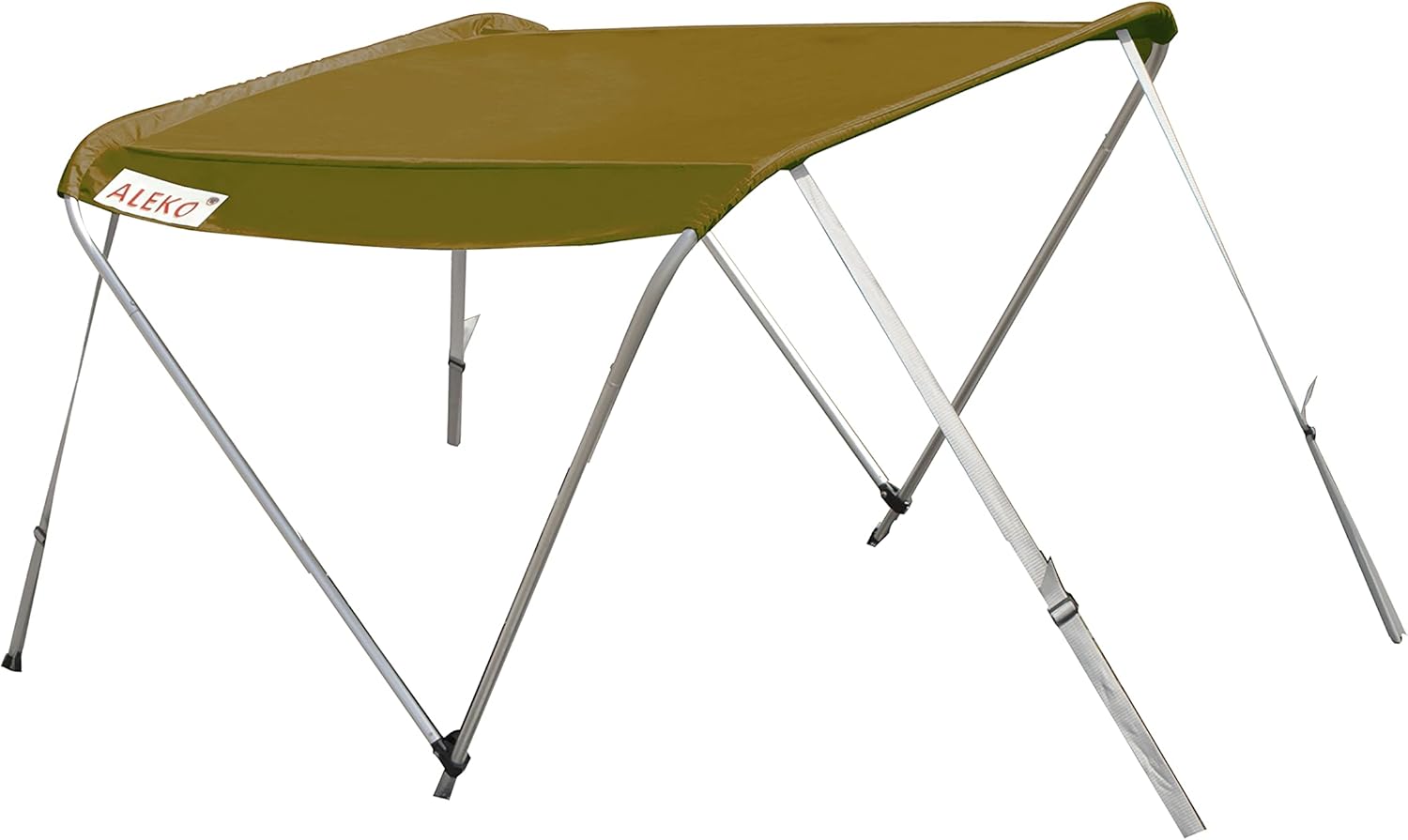 ALEKO® BSTENT380WE Canopy Boat Tent Sun Shelter Sunshade for 12.5 ft Long Inflatable Boats, (4.3 x 3.7 Ft, Wheat Color)