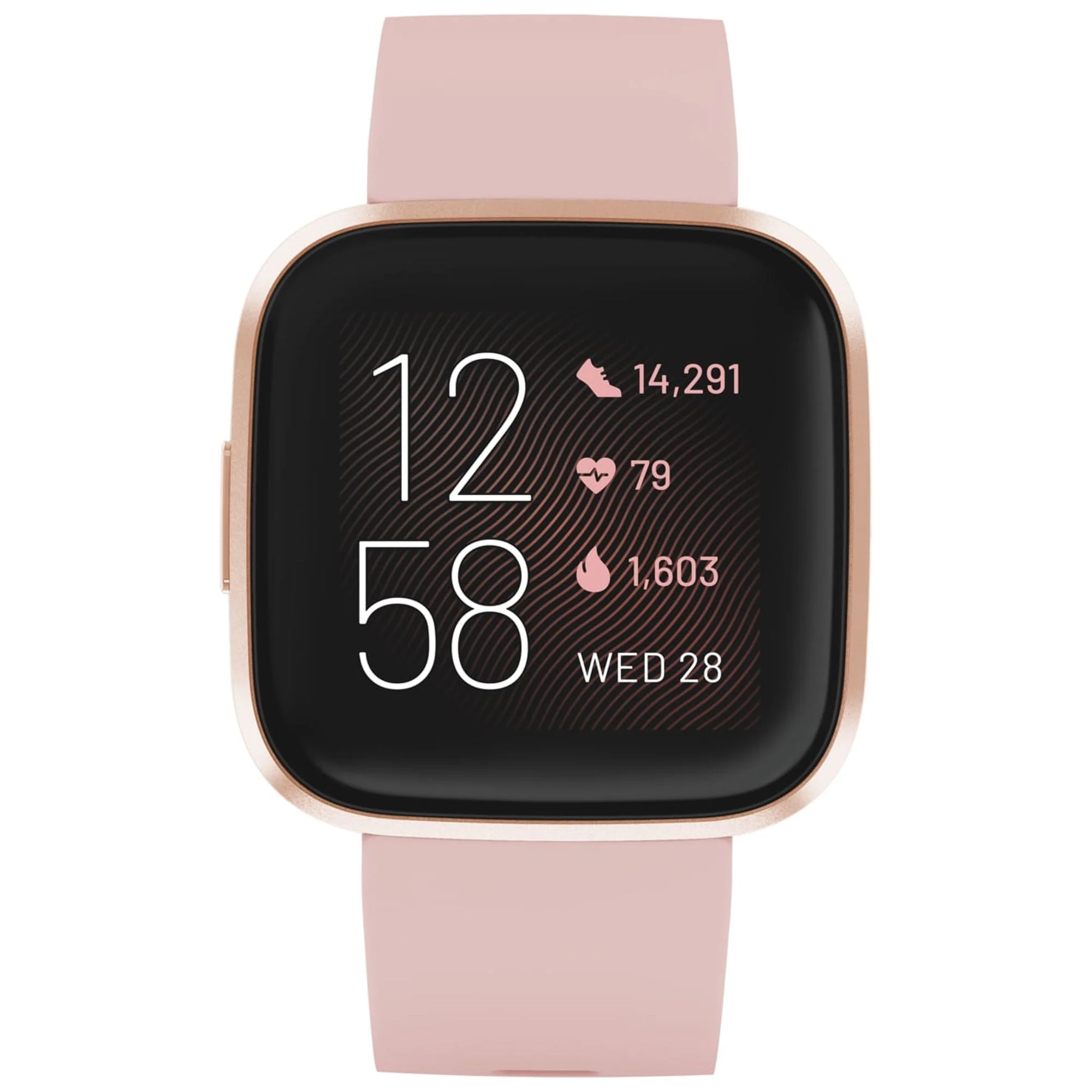 Fitbit Versa 2 Health & Fitness Smartwatch - Black/Carbon Aluminum