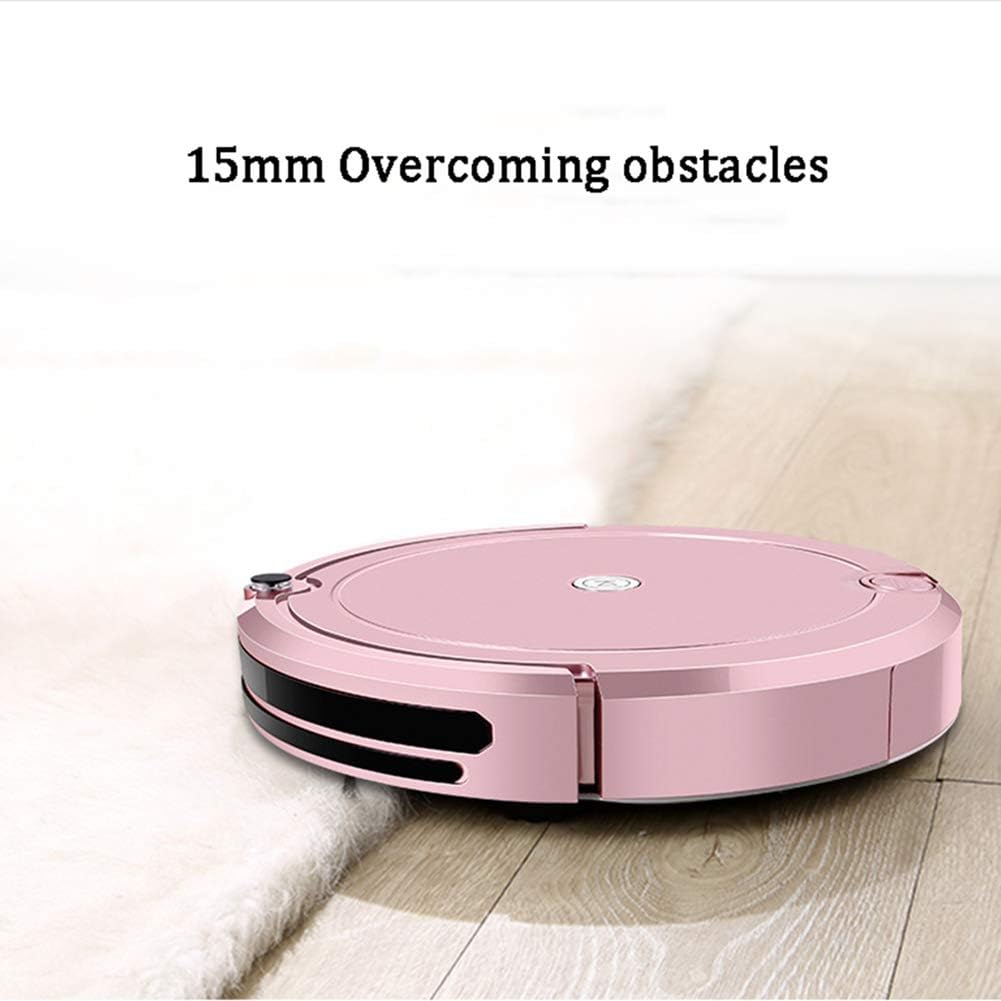 Robot Vacuum Cleaner Mop with Water Tank Remote Control 1200Pa Robotic Vacuum Cleaner, Auto Sweeper for Pet Hair, Carpet and Hard Floors,Pink (Pink)