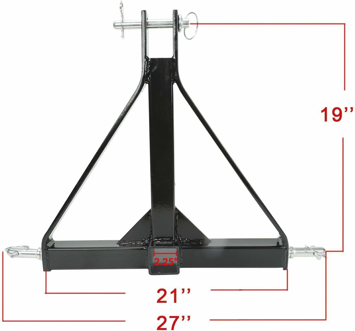 2 Receiver 3 Point Trailer Hitch Category 1 Tractor Tow Drawbar Adapter Compatible with BX Kubota John Deere LM25H WLM Tractor NorTrac Kioti Yanmar