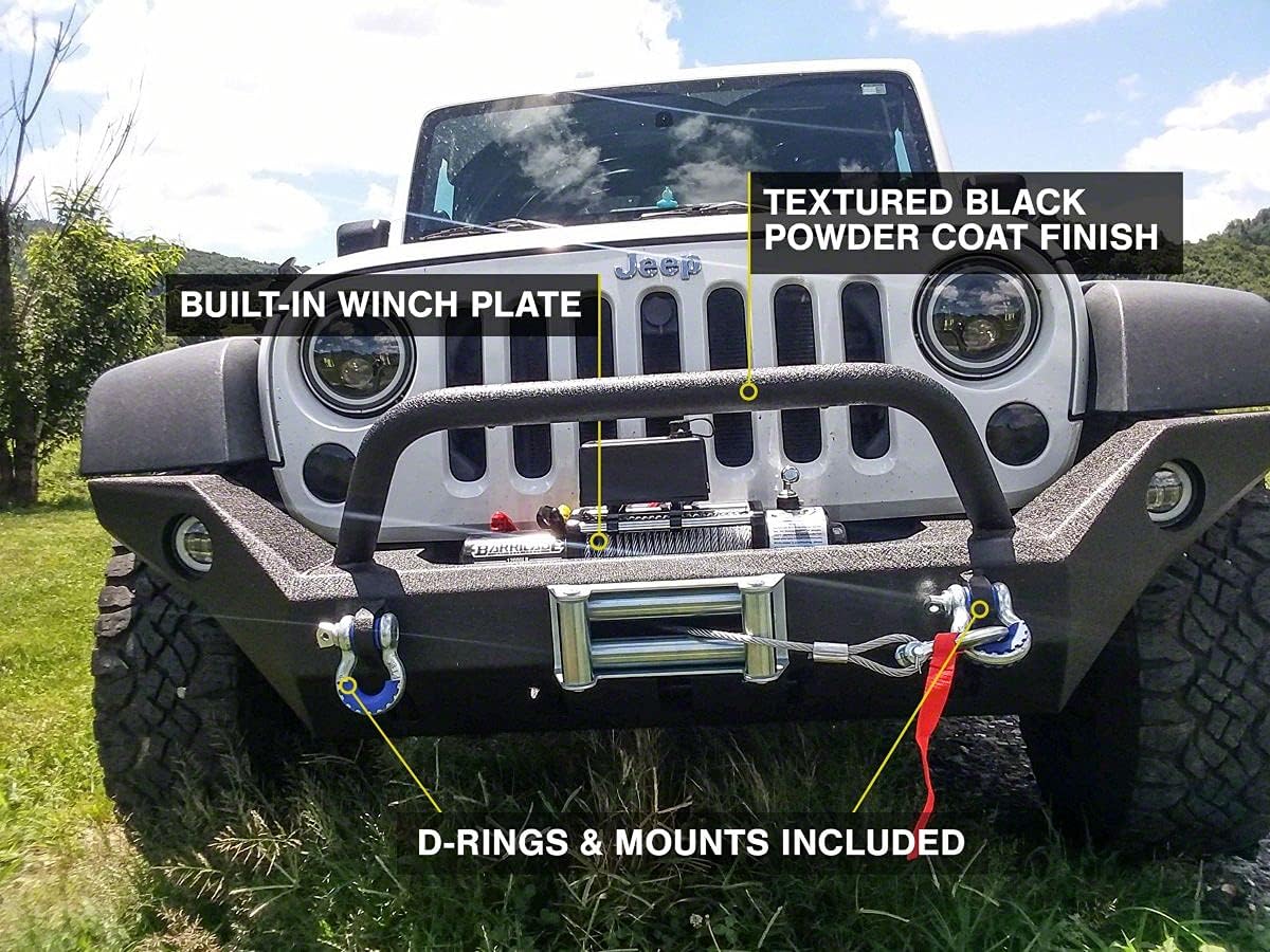 Barricade Extreme HD Full Width Front Bumper Compatible with 07-18 Jeep Wrangler JK