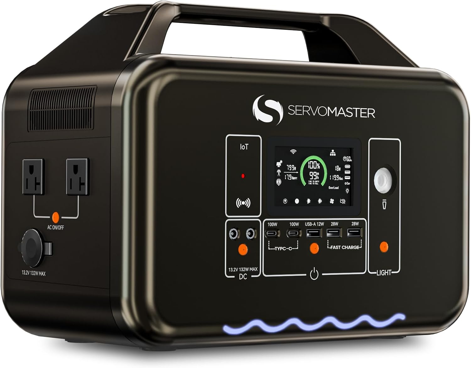 Portable Power Station, 1008Wh LiFePO4 Battey, 800W 1.5 Hours Fast Charging, 2000W Peak Output, APP Control, Pure Sine Wave AC Outlet Backup Solar Generator for Outdoor Camping RV Home Use