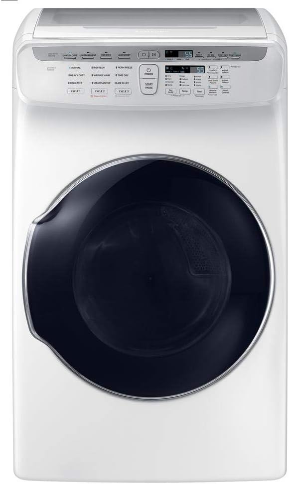 SAMSUNG DVG55M9600W 7.5 cu. ft. Smart Gas Dryer with FlexDry(TM) in White