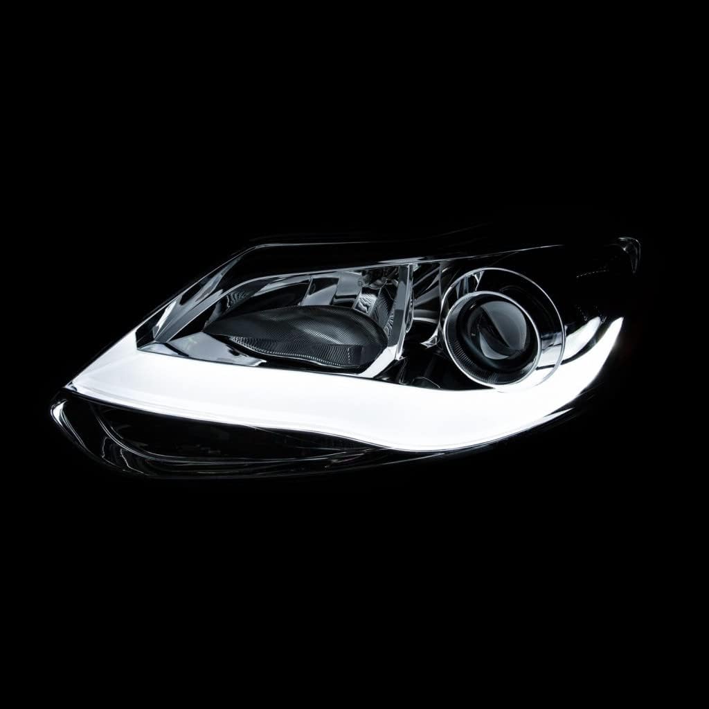 ANZO For Ford Focus 2012-2015 Projector Headlights w/Plank Style Design Black | 121490