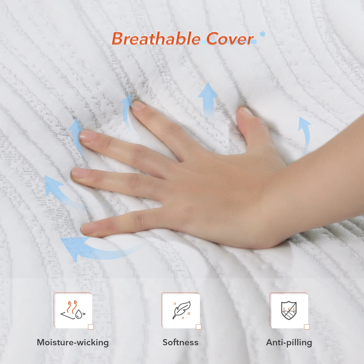 Sweetnight 10" Hybrid of Gel Memory Foam Mattress, Pocket Spring Mattresses in a Box, Queen