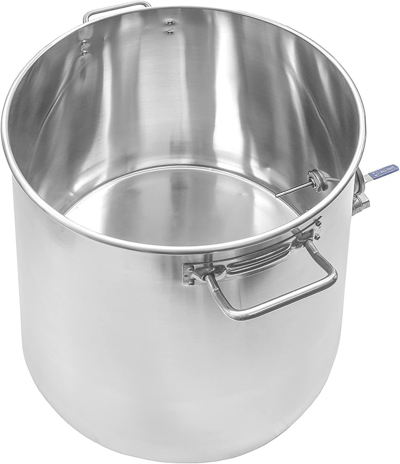 Concord Stainless Steel Home Brew Kettle Stock Pot (Weldless Fittings