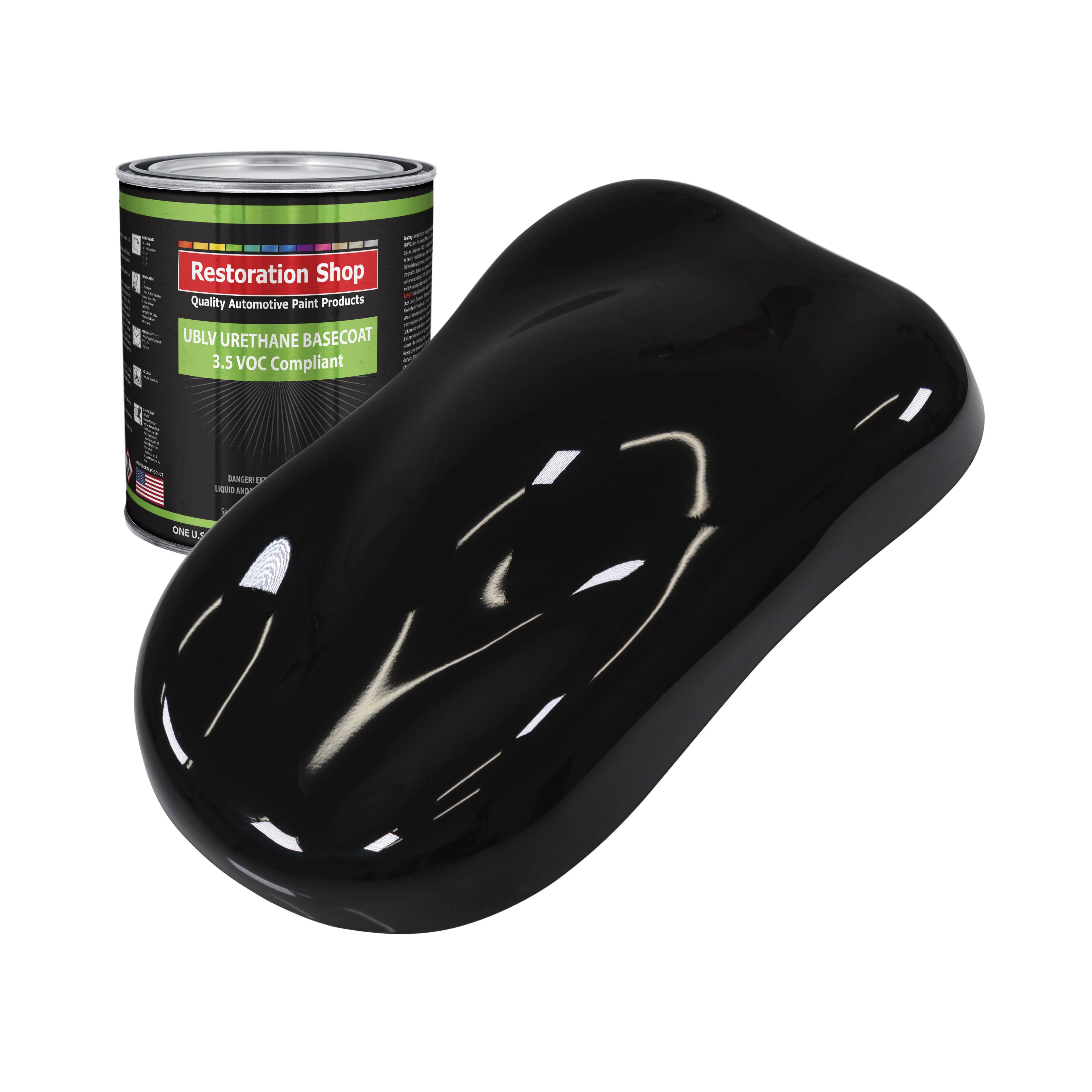 Jet Black 1 Quart Low VOC Urethane Basecoat Car Auto Body Paint