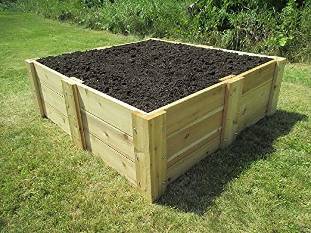 Deep Root Cedar Raised Bed Garden Kit by Infinite Cedar 4 ft. x 4 ft. x 16.5 inches H - Curated Treasures Market