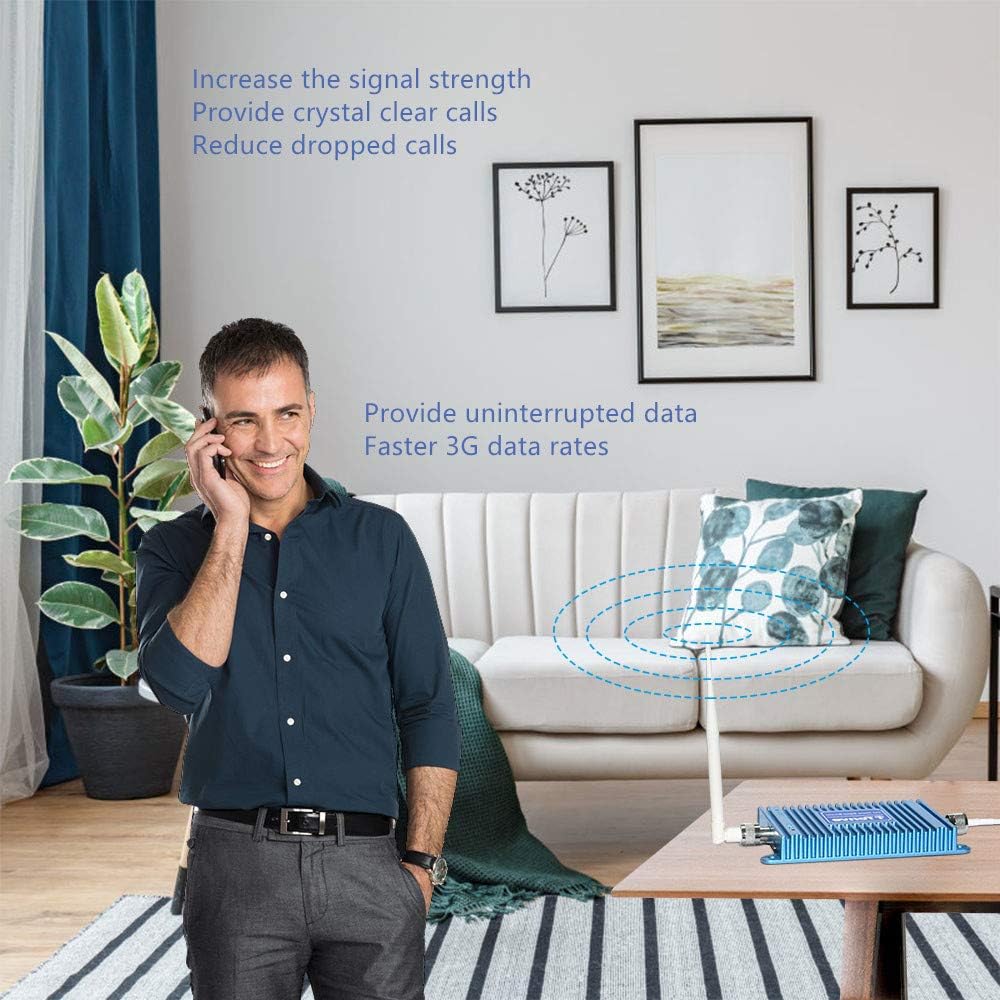 Cell Phone Signal Booster Band 2 and Band 5 850/1900Mhz Cell Signal Booster Cell Phone Repeater Amplifier for Home and Office Increase 2G 3G 4GLET 5G Data Speed and No More Dropped Calls