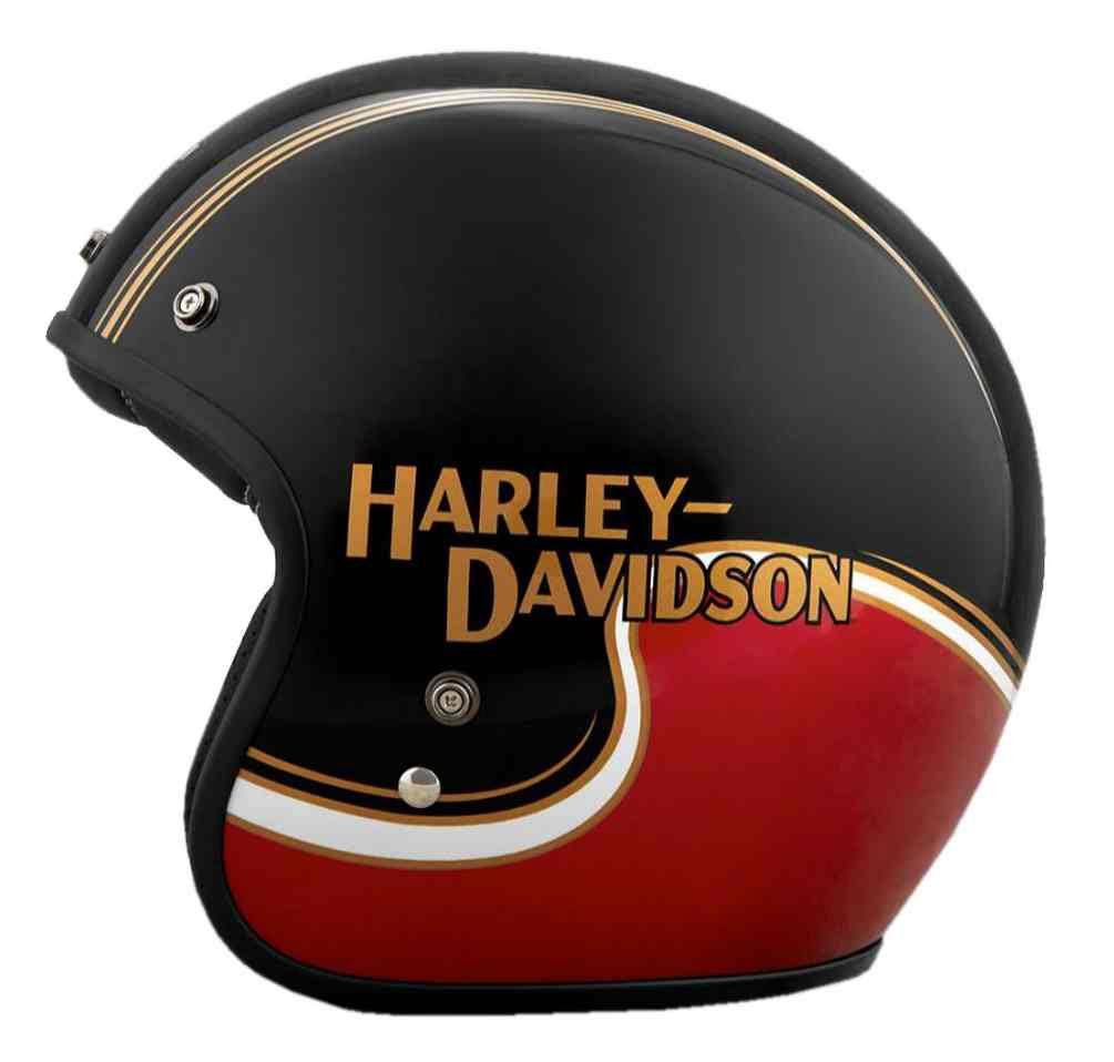 Harley-Davidson The Shovel B01 3/4 Motorcycle Helmet - Black