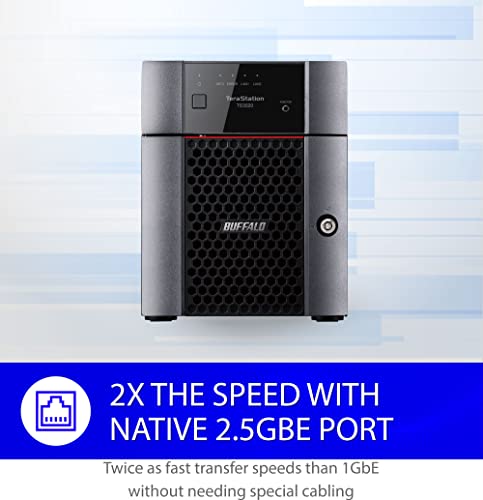 BUFFALO TeraStation 3420DN 4-Bay SMB 16TB (4x4TB) Desktop NAS w/Hard Drives Included Network Attached Storage