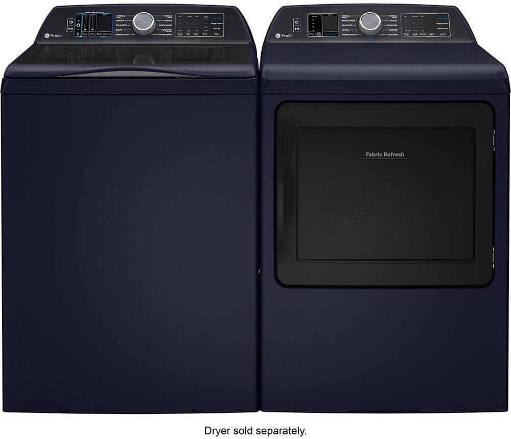 GE Profile 6.2 Cu Ft (IEC) Washer with Smarter Wash Technology Sapphire Blue- PTW900BPTRS