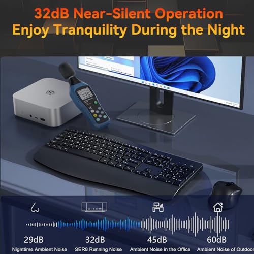Beelink SER5 MAX Mini PC, AMD Ryzen 7 6800U (8C/16T, up to 4.7GHz), 32GB LPDDR5 500GB M.2 NVMe SSD, Mini Desktop Computer 4K@60Hz Triple Output/DP/HDMI/Type-C/WiFi 6/BT5.2/Gaming/Home