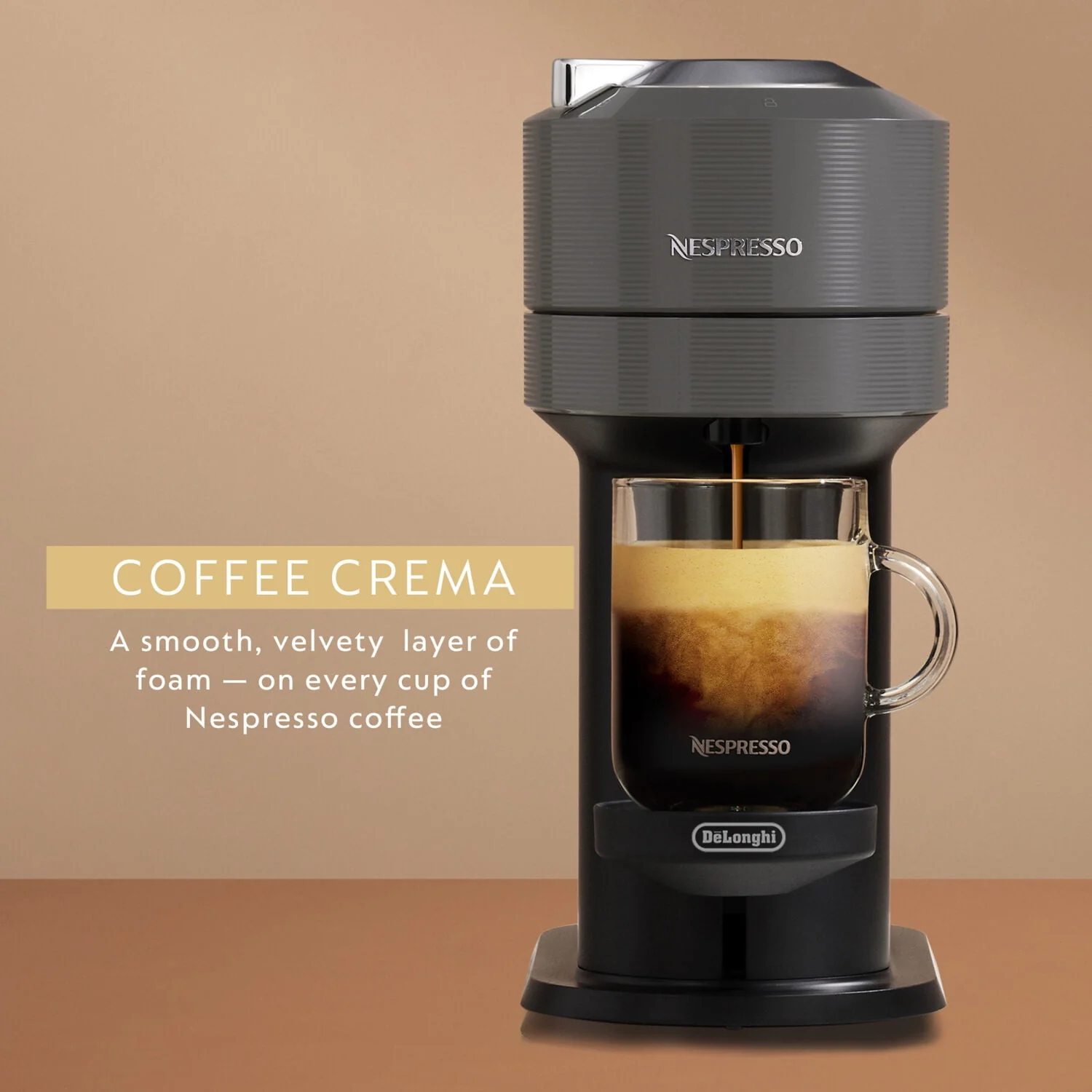 Nespresso Vertuo Next Coffee and Espresso Maker by DeLonghi, Dark Gray