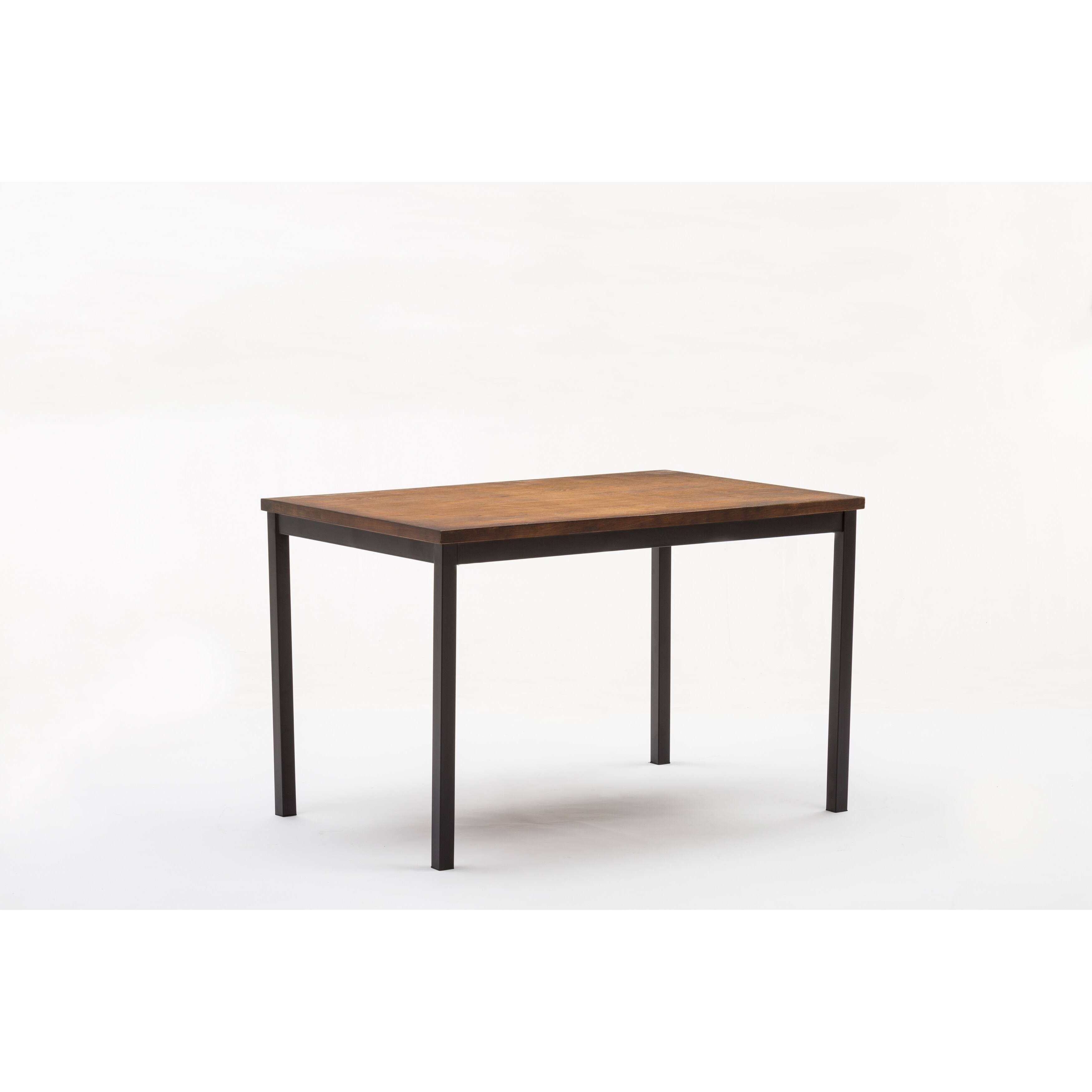 Boraam Americano Dining Table, Distressed Black Walnut