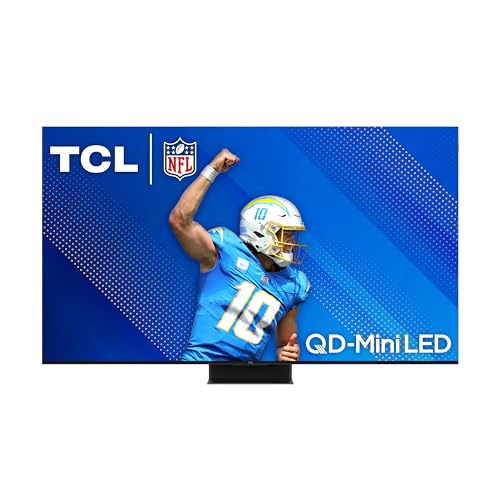 TCL QM85 QLED 4K Smart QD-Mini LED TV with Google TV Dolby Vision IQ HDR, Dolby Atmos, Game Accelerator up to 240Hz, Voice Remote, Compatible with Alexa, Streaming Television
