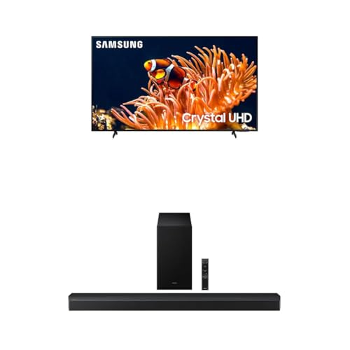Samsung 43-Inch Class 4K Crystal UHD DU8000 Series HDR Smart TV w/Object Tracking Sound Lite, Motion Xcelerator 120Hz, Ultra Slim Design, Gaming Hub, Alexa Built-in (UN43DU8000, 2024 Model)